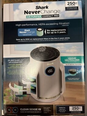 BNIB Shark Never Change Air Purifier Compact Pro - HP072C